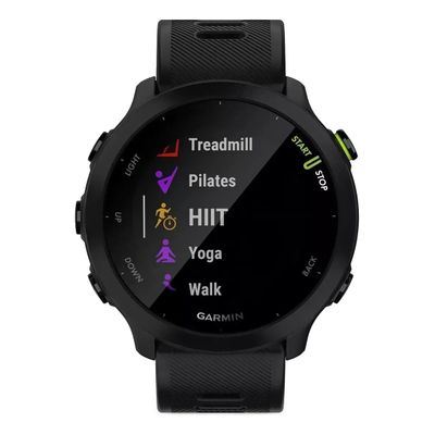 Relógio Smartwatch Garmin Forerunner 55 com Monitor Cardíaco de Pulso e GPS - Preto