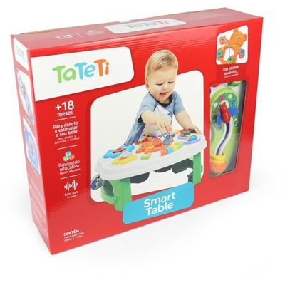 Brinquedo Educativo Smart Table com Melodias e Peças Giratórias Be Smart