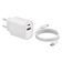 Adaptador de Tomada MDM Usb C Lightning Smart 20W Branco com Cabos Inclusos