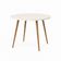 Mesa Jantar Sofia Redonda 80cm Branco Plus 18mm Pés de Madeira Natural Marin