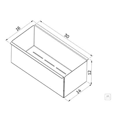 Escorredor Profundo Tramontina em Aço Inox Scotch Brite para uso no Canal Organizador 30 x 15 cm