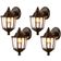 Conjunto 4 Luminárias Arandelas Parede Marrom Dital Heritage Clássica Corredor Muro Varanda