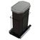 Lixeira Deslizante Simples 15L para Cozinha Elite 37x23x48cm Aramado Preto Fosco Schmitt