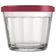 Conjunto de Tigelas com Tampa em Vidro 150 ml 12 Peças Copo Americano Transparente com Colorido