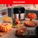 Fritadeira Elétrica Sem Óleo Air Fryer Arno AFD7 7,5L Mega Digital Inox com Preto / 220V