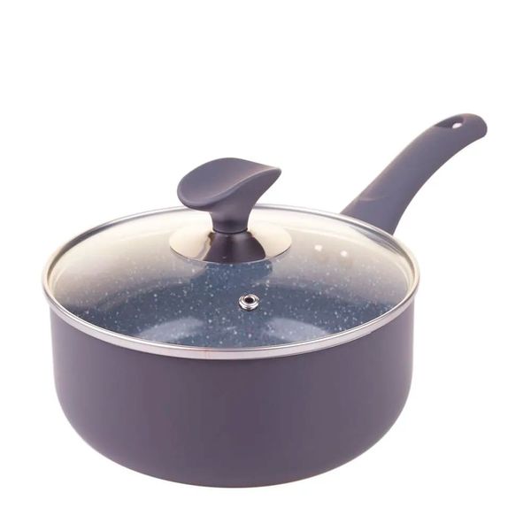 Panela 18cm Cerâmica Tampa de Vidro CV202377 Cazza Cinza