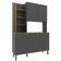 Cozinha Compacta Safira 135,1cm 5 Portas 3 Prateleiras Bartira Grafite