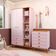 Guarda-Roupa Ternura com 5 Nichos, 2 Portas, 2 Gavetas Bartira  + Cômoda Ternura com 5 Gavetas Bartira Rosa Wood
