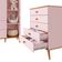 Guarda-Roupa Ternura com 5 Nichos, 2 Portas, 2 Gavetas Bartira  + Cômoda Ternura com 5 Gavetas Bartira Rosa Wood