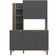 Cozinha Compacta Safira 135,1cm 5 Portas 3 Prateleiras Bartira Grafite