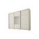 Guarda-Roupa Casal Spazio 3 Portas de Correr Espelho 4 Gavetas Mademarques Off White/Peroba
