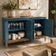 Aparador Colonial 149cm Azul Petróleo 4 Portas Movelbento