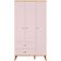 Quarto Infantil Completo Ternura Guarda-Roupa 3 Portas 2 Gavetas Cômoda 5 Gavetas Berço Conversí­vel Bartira Rosa Wood