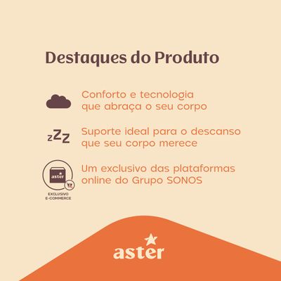 Colchão Aster Austin Solteiro Mola Ensacada D28 88x188x30cm
