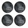 Kit Prato Raso Tramontina Churrasco Carbon em Porcelana 25 cm 4 Peças