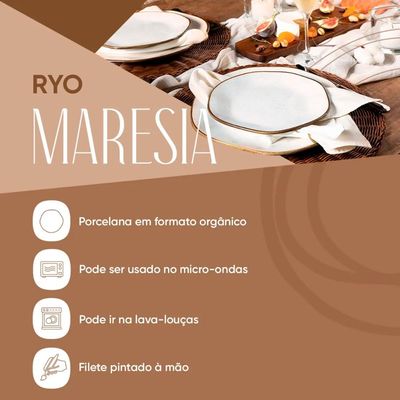 Aparelho de Jantar Chá e Café 42 Peças Ryo Maresia Oxford
