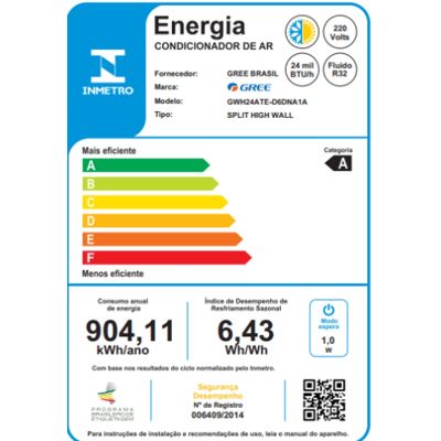 Ar Condicionado Split Hi Wall Gree G-Top Auto Inverter 24.000 Btus Quente e Frio 220v R-32