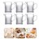 Jogo 6 Leiteiras Soho Vidro Com Bico 290ml L Hermitage Jarra Pequena Leite Café Creme Mesa Posta