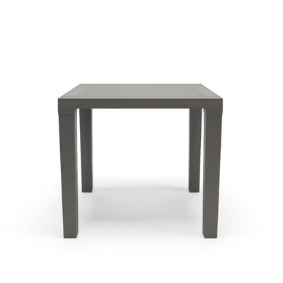 Mesa Niala Quadrada Cinza Basalto 80cm em Polipropileno Plaxmetal