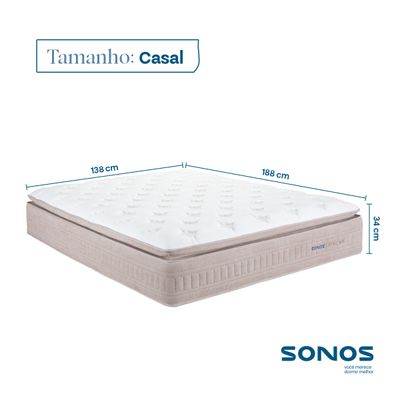 Colchão Athena Sonos Casal Premium 138X188X36
