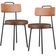 Kit 02 Cadeiras Decorativas Estofada Para Sala Jantar Barcelona L02 Couríssimo Camel Marrom - Lyam
