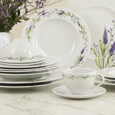 Aparelho de Jantar Tramontina Lilla em Porcelana Decorada 20 Peças