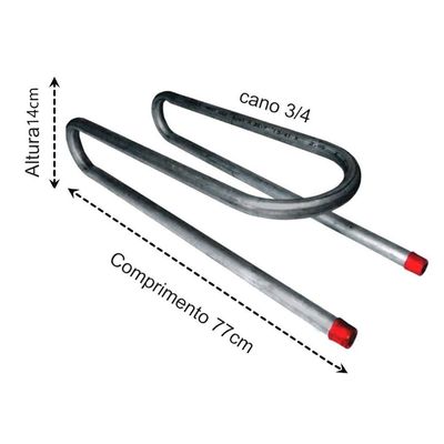 Serpentina para Fogão de Lenha Cano Galvanizado 3-4 Embutida Rig Fundidos