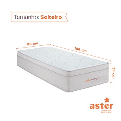 Colchão Aster Valencia Private Solteiro Molas Ensacadas D33