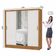 Guarda Roupa Casal 3 Portas com espelho 3 Gavetas Santiago Plus Carioca Móveis CINAMOMO/OFF WHITE/S/V