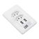 Tomada de Parede com USB Modelo Luxo Dupla 10A Bivolt Branco Smart Bracelet