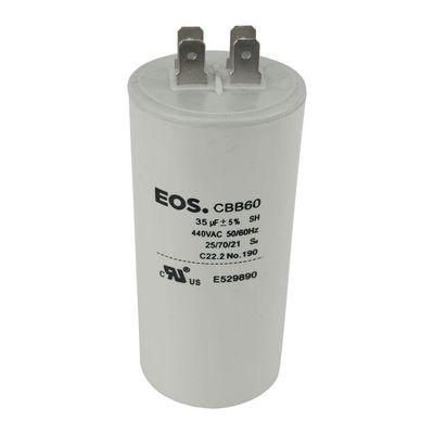 Capacitor EOS 35MDF 440V para Lavadoras e Secadoras 15 e 17kg 35UF 440V
