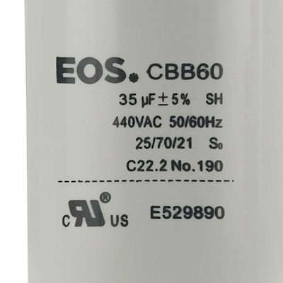 Capacitor EOS 35MDF 440V para Lavadoras e Secadoras 15 e 17kg 35UF 440V