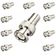 Kit C/ 10 Conectores adaptador BNC Macho p/ RCA Fêmea CFTV TV Câmera Adaptador