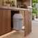 Lixeira Deslizante 19L Cinza Slim Inox Aramado Tampa Basculante Schmitt Armário Cozinha Planejada