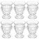 Jogo 6 Mini Vasos Cachepots Decorativos Vidro Cristal 7x10cm Diamante Lyor Pequeno