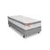 Cama Box Solteiro Montreal e MGA Itaflex 88x188 Molas Ensacadas Europillow Revestimento Malha Inducol Cinza e Branco