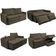 Sofá 3 Lugares Cama InBox Marselha II Retrátil/Reclinável com Baú Revestimento Suede Velusoft Café