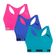 Kit 3 Tops Puma Nadador Sem Costura Feminino P / Azul e Rosa