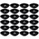 Kit 24 Saladeiras Triangulares 5L Grandes Essential 31cm Preto Hotel Restaurantes Frutas Coza