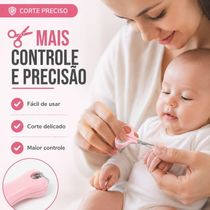 Kit Manicure para Bebê Smart Lions com Tesoura de Ponta Arredondada e Cortador de Unhas Anatômico