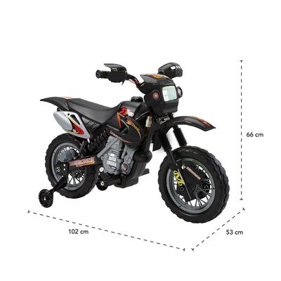 Moto Elétrica Infantil 6V Preta Bel Único / 6V