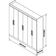 Guarda-Roupa Casal Ville com 6 Portas e 2 Gavetas Bartira Avelã/Cappuccino