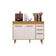Balcão de Cozinha Malta 120cm 3 Portas 2 Gavetas com Tampo Poliman Off White