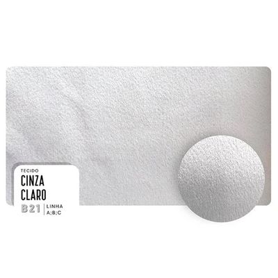 Cabeceira Casal Lyon 138cm Veludo Sono Design Cinza Claro
