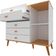 Quarto Infantil Completo Ternura Guarda-Roupa 3 Portas Cômoda 5 Gavetas Berço Conversível Bartira Branco Wood