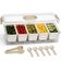 Organizador Multiuso Geladeira 5 Potes Removíveis Plástico BPA Free Transparente Top Rio Comercial