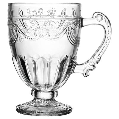 Jogo 12 Xícaras de Cristal 190ml Transparente Caneca Imperial Mesa Posta Chá Café Lyor