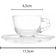 Jogo 16 Peças Xícaras Café e Pires 80ml Vidro Pearl Wolff Chavena Transparente Cafezinho Recepção