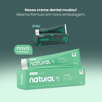 Creme Dental Natural com Camomila 80g – Vegano