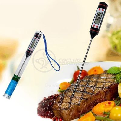 Termômetro Culinário Digital com Espeto Mede -50ºC a +300ºC Display LCD Smart Bracelet